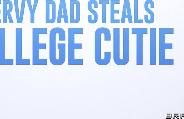 Pervy Dad Steals College Cutie