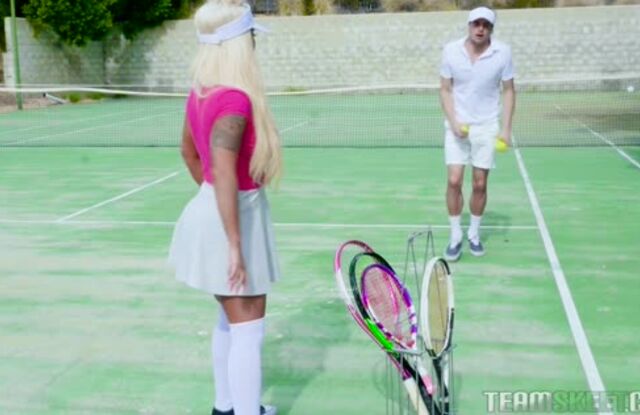 Rogue Tennis Ball Produces An Anal Racket