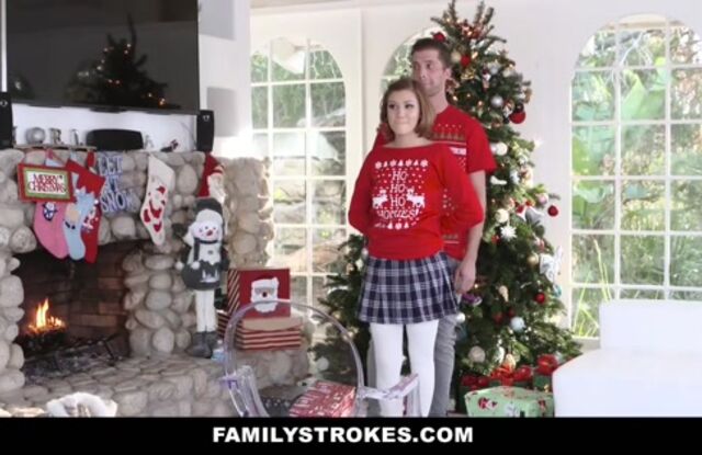 FamilyStrokes - Step-Sis fucked me during family Christmas pictures